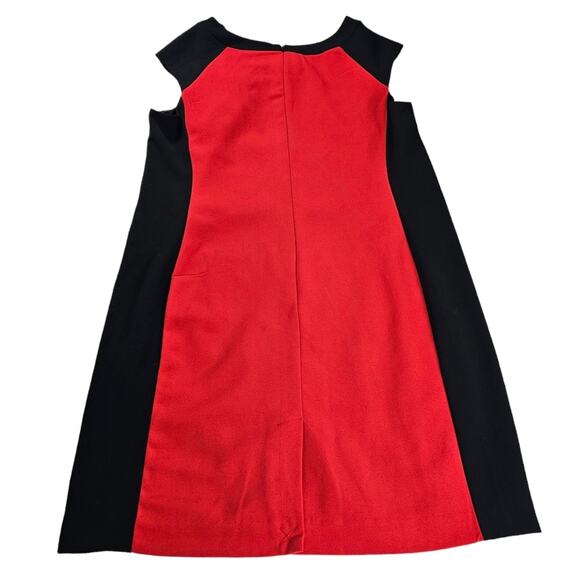 NWT Worthington Dress Womens Size 16 W Red Black Sleeveless Shift Color Block - Picture 6 of 15